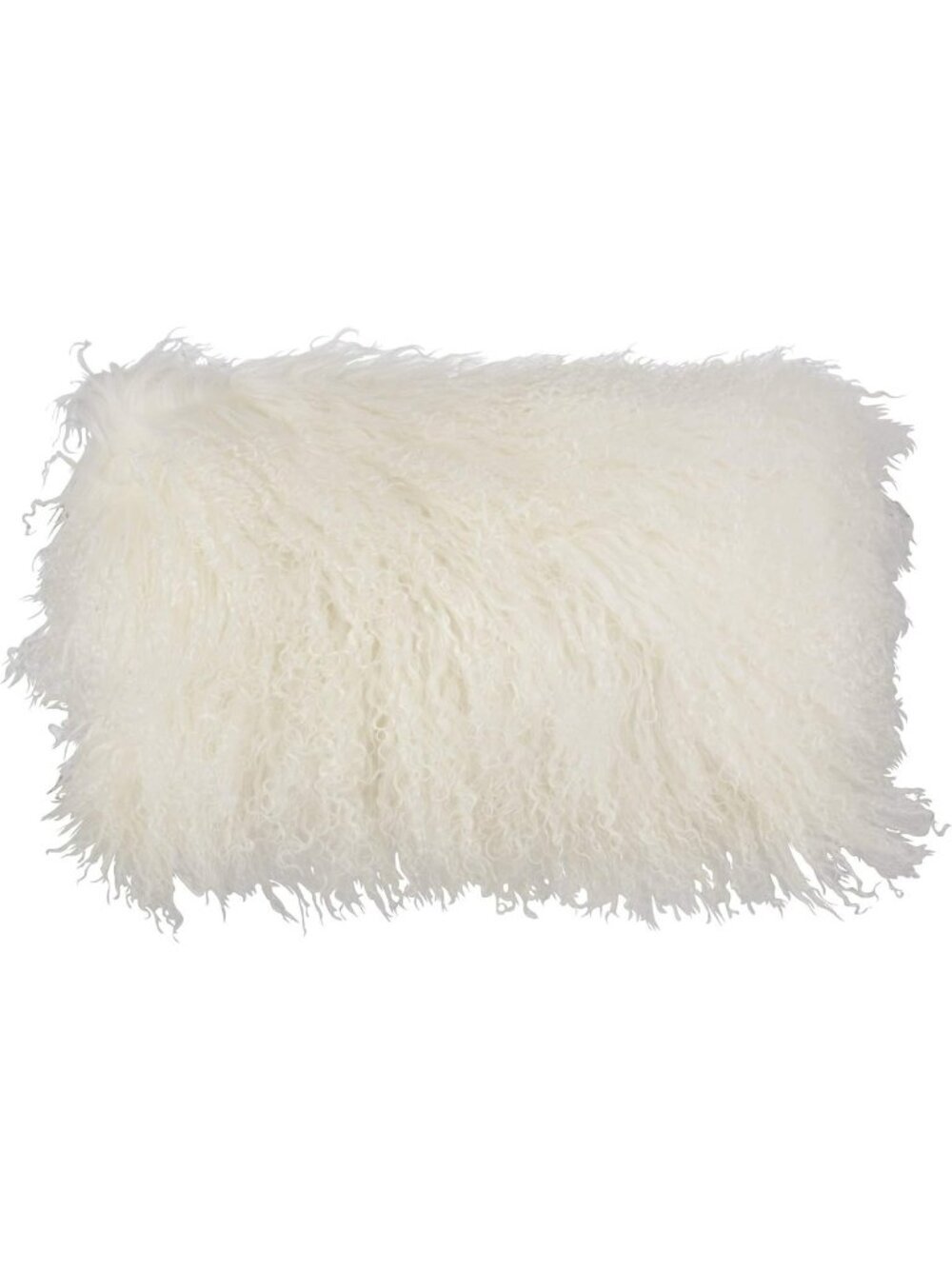 Cozy Mongolian Lamb Fur Throw Pillow - Plush Textured Accent for Modern Decor
